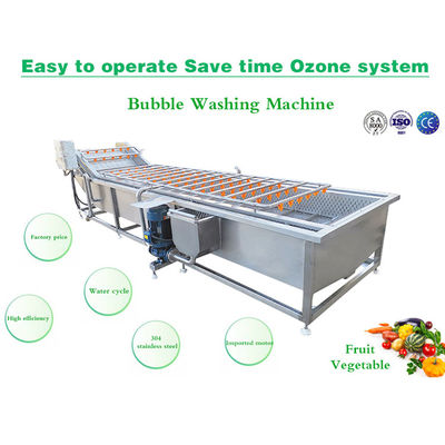 Linha de processamento máquina de lavar das frutas e legumes SS304 da bolha