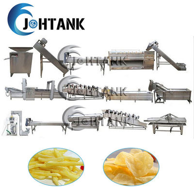 SUS304 batata totalmente automático Chips Making Machine 500kg/H