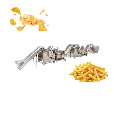 Batata automática completa batatas fritas congeladas que fazem a máquina 500kg/h