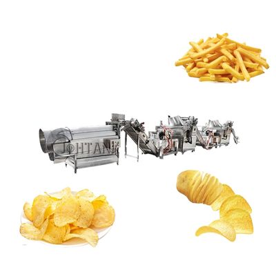 linha de produção congelada 200kg/H das batatas fritas, Chips Making Machine totalmente automático