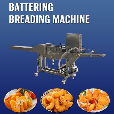 Máquina de cobertura com pão ralado da carne da massa da galinha do Tempura automática