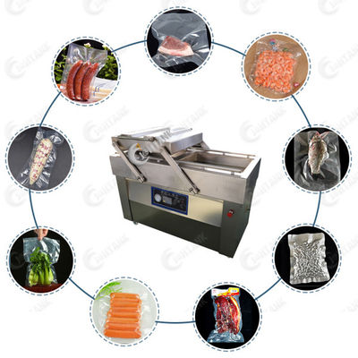 Máquina de embalagem dobro do vácuo da câmara para a carne do vegetal de fruto do arroz