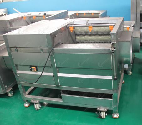 linha de processamento do vegetal da arruela da bolha da máquina de descascamento do rolle de lãs da cenoura 500kg/h e do vegetal da máquina da limpeza do fruto