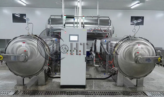 Retorta pequena da imersão da água da máquina do esterilizador do alimento do vapor do ar