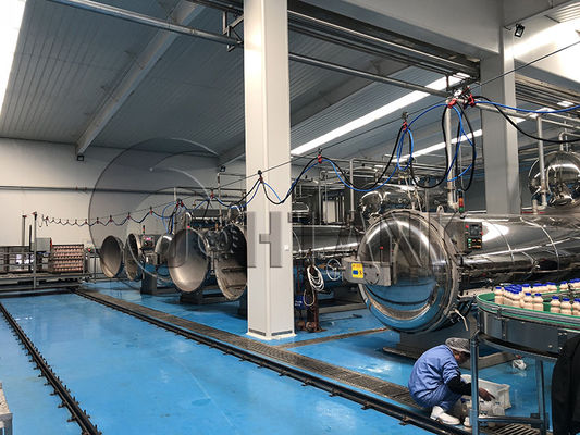 Retorta pequena da imersão da água da máquina do esterilizador do alimento do vapor do ar