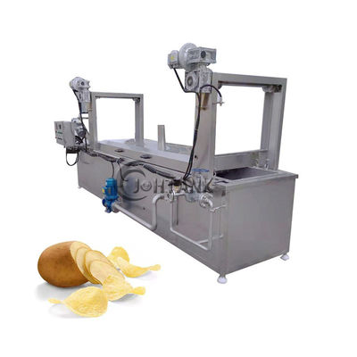 Máquina de fritura contínua do restaurante, frigideira 1200kg/h contínua para microplaquetas de batata