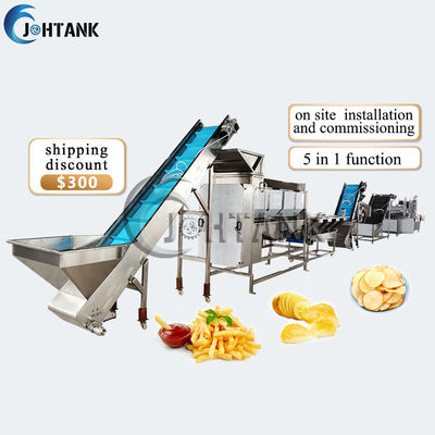 batata Chips Production Line SUS304 de 380V 50HZ