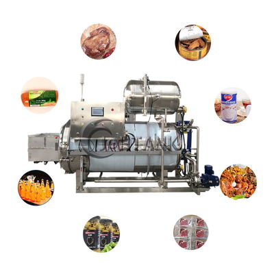 Retorta pequena da imersão da água da máquina do esterilizador do alimento do vapor do ar