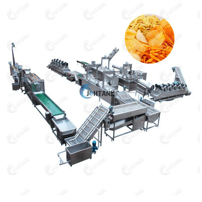 Fried Potato Chips Making Machine automático, batata Chips Processing Line