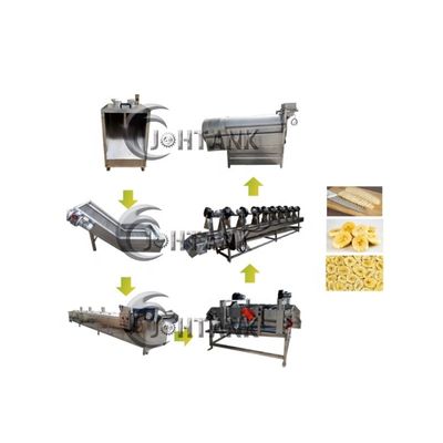 Máquina totalmente automático 500kg/H das batatas fritas da pequena escala