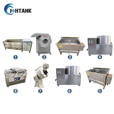 grupo de Chips Making Line 8 da batata da pequena escala de 220V 380V