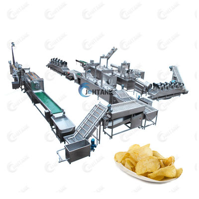 Batatas fritas SS304 congeladas totalmente automático que fazem a batata Chips Production Line da máquina