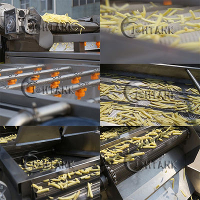 linha de produção congelada 500kg/H das batatas fritas