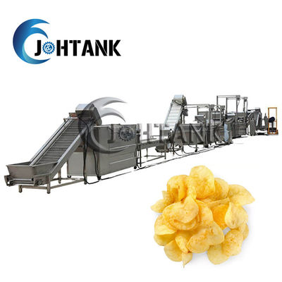 Batatas fritas congeladas de fritura automáticas que fazem a máquina, 2000kg/h batata industrial Chips Making Machine