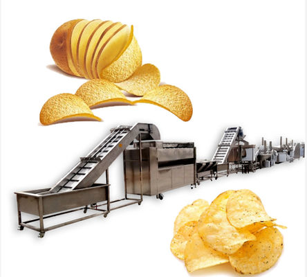 SUS304 batata totalmente automático Chips Making Machine 500kg/H