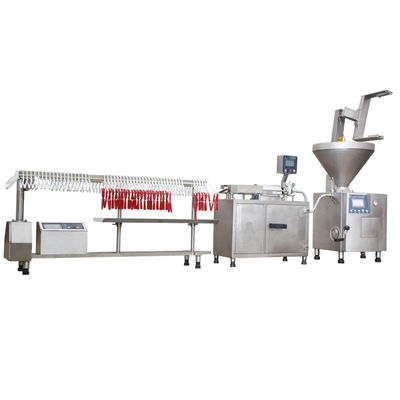 Linha de produção de aço inoxidável da salsicha 304, salsicha de carne de porco que faz a máquina