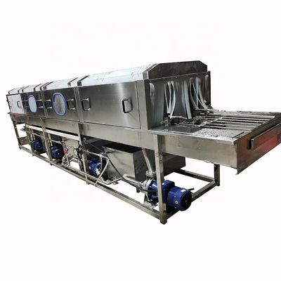 Caixa plástica Tray Washing Equipment da multi seção