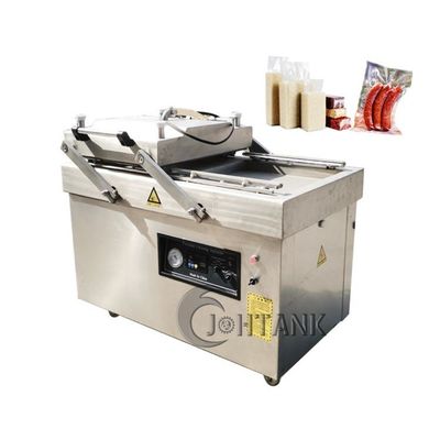 Máquina dobro industrial da selagem de embalagem do vácuo da carne do alimento do aferidor do vácuo da câmara