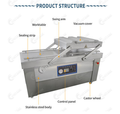 Máquina de embalagem 380V do vácuo da câmara da carne do ISO 50HZ