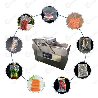 Máquina de empacotamento do vácuo da câmara do dobro da carne da galinha