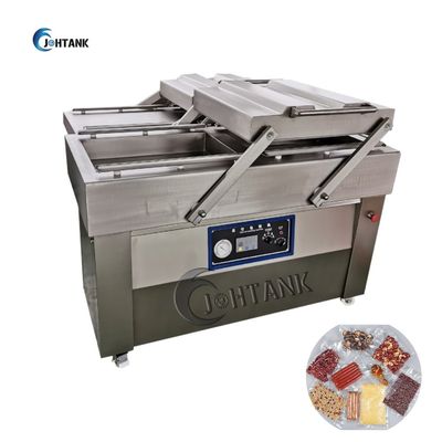 A máquina de embalagem do vácuo da câmara do saco de plástico para o pé de galinha grelhou a carne de vaca seca da faixa de peixes