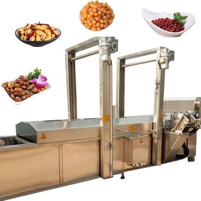 Máquina de fritura contínua dos petiscos para bolas de camarão de Wing Chicken Cutlet Steak Fried da grelha