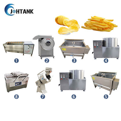 Linha de processamento congelada pequena escala 2000kg/hr das batatas fritas