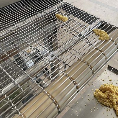 Máquina de fritura contínua Sus304 1000kg/H da correia dobro da galinha das almôndegas